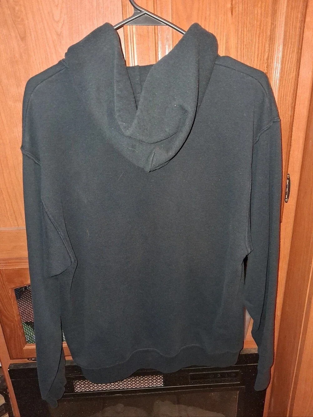 Supreme Jerzees Black Crewneck Hoodie with Rick And Morty Graphic Mens Medium